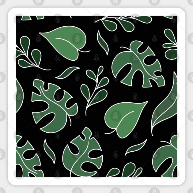 Leaf pattern Sticker by scrambledpegs